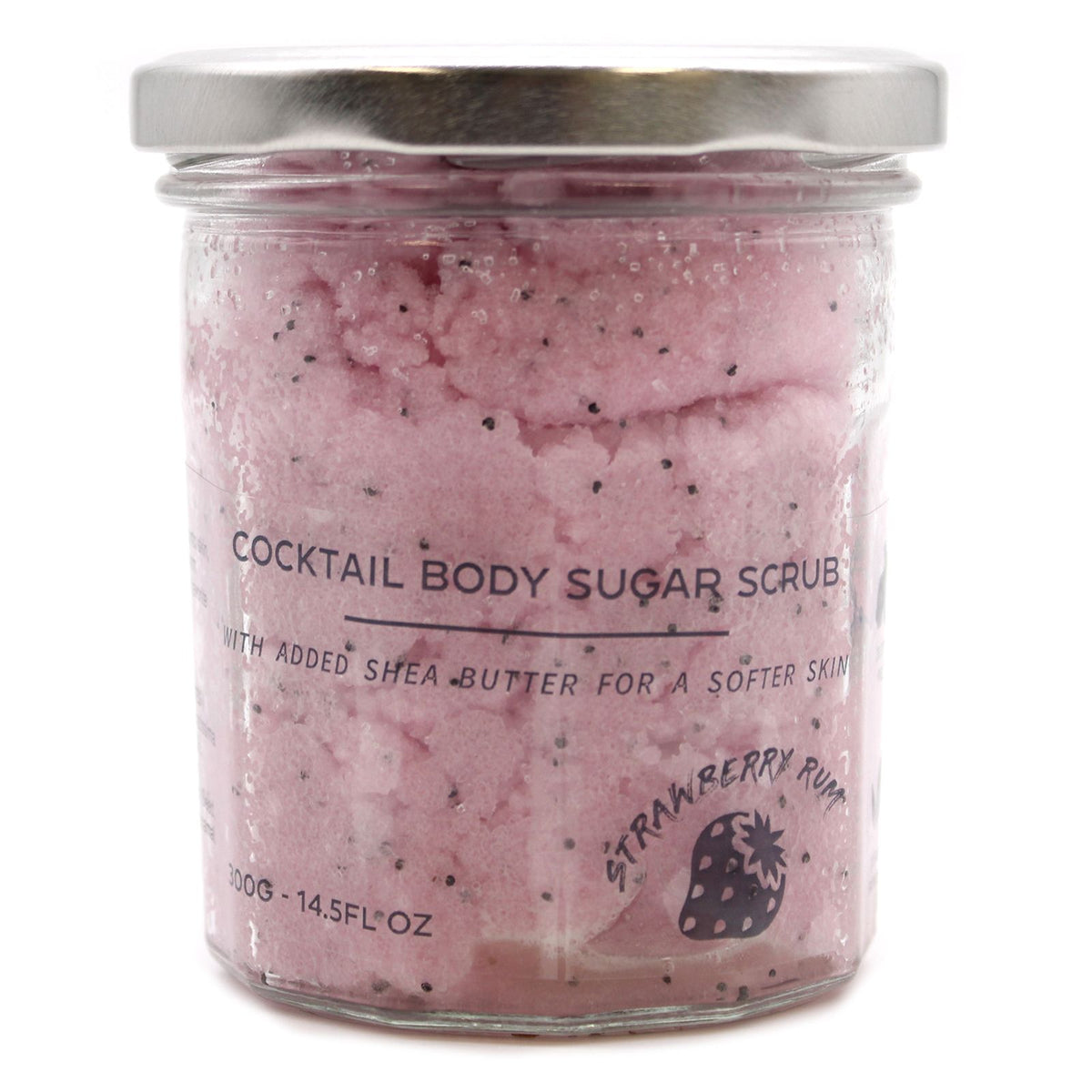 Strawberry Rum Fragranced Sugar Body Scrub