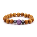 Cedarwood & Amethyst Third Eye Chakra Bangle