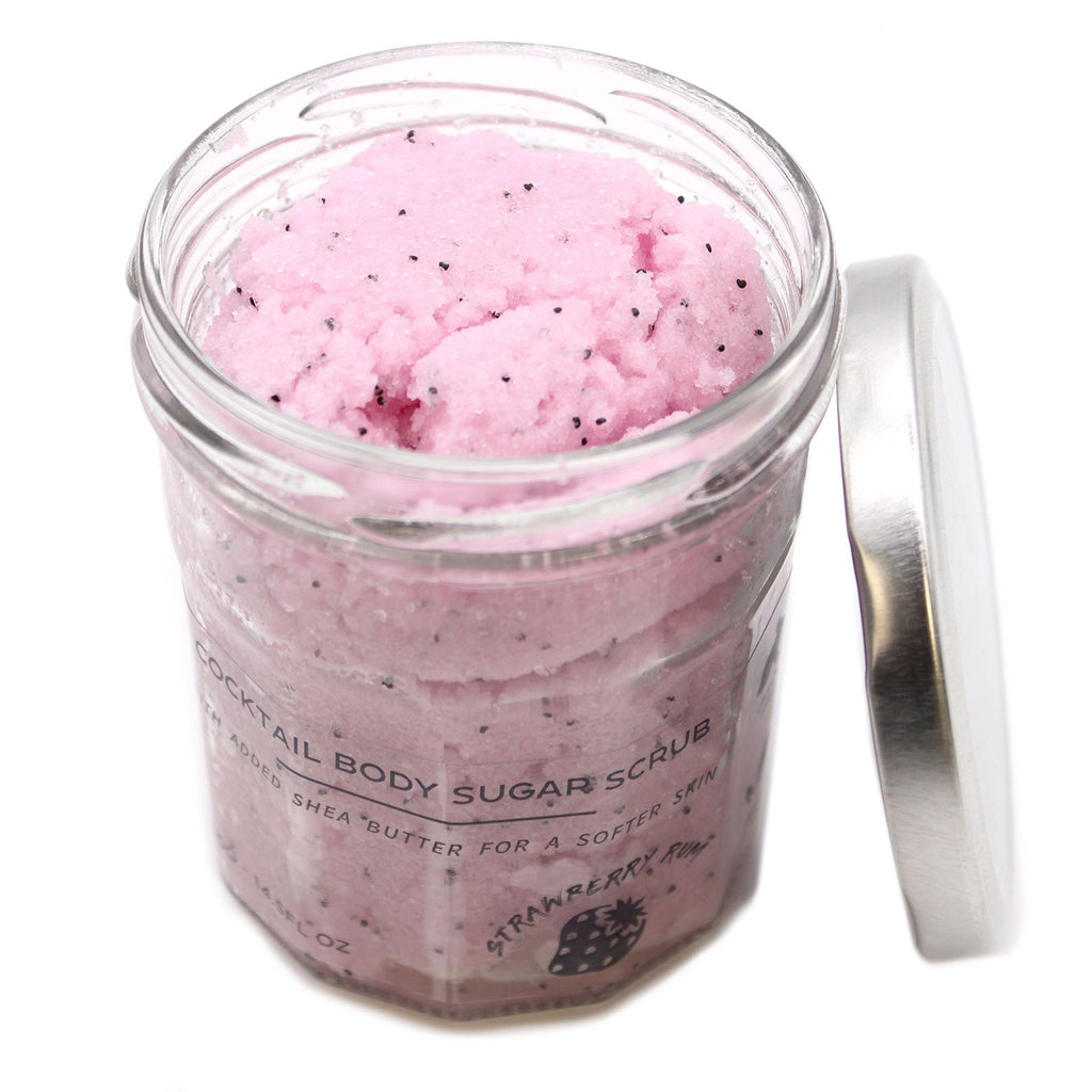 Strawberry Rum Fragranced Sugar Body Scrub