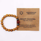 Cedarwood and Red Jasper Root Chakra Bangle