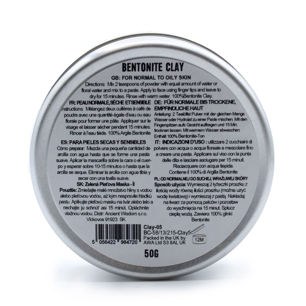 Bentonite Clay 50g- for Normal to Oily skin