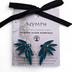 Teal Green - Vintage Glass - Fairies - Earrings