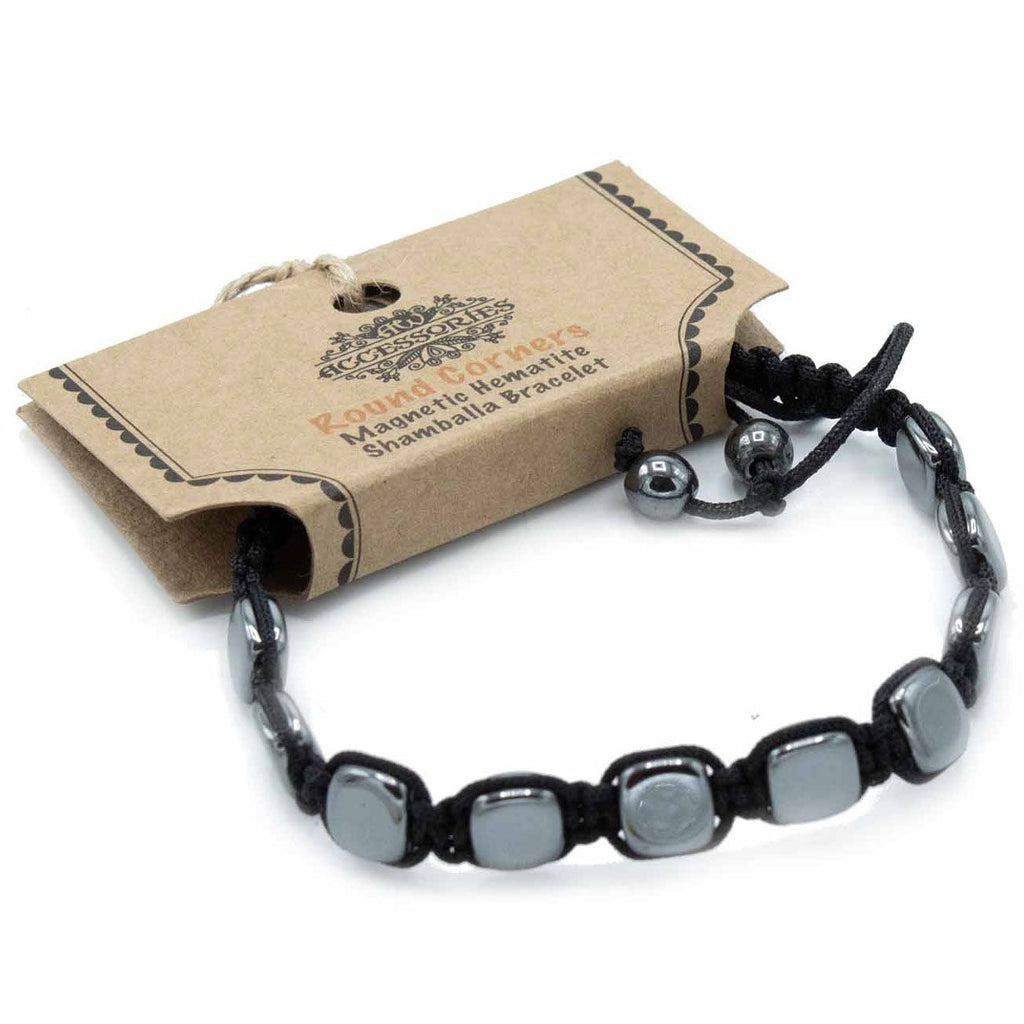 Magnetic Hematite Shamballa Bracelet – Round Corners