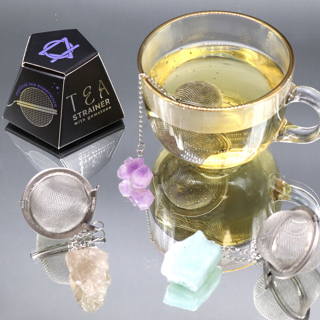 Raw Crystal Gemstone Tea Strainer - Rock Quartz