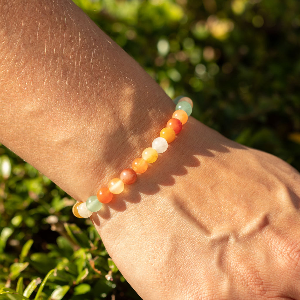 Rainbow Agate Petite Power Bracelet – 17cm, 6mm Beads