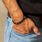 Gold Obsidian Petite Power Bracelet – 17cm, 6mm Beads