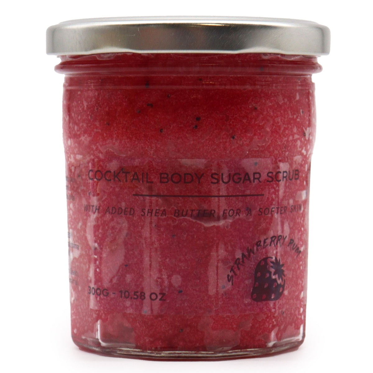Strawberry Rum Fragranced Sugar Body Scrub