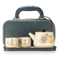 Travel Teapot Set & Two Cups - Cat Lover