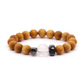 Cedarwood and Clear Quartz Crown Chakra Bangle