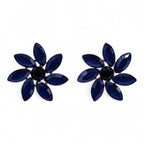 Royal Blue - Vintage Glass - Flowers - Earrings