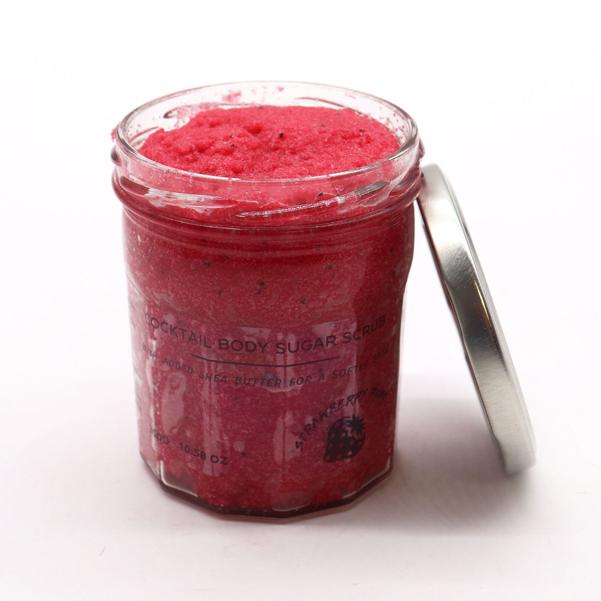 Strawberry Rum Fragranced Sugar Body Scrub