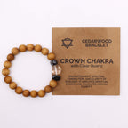 Cedarwood and Clear Quartz Crown Chakra Bangle