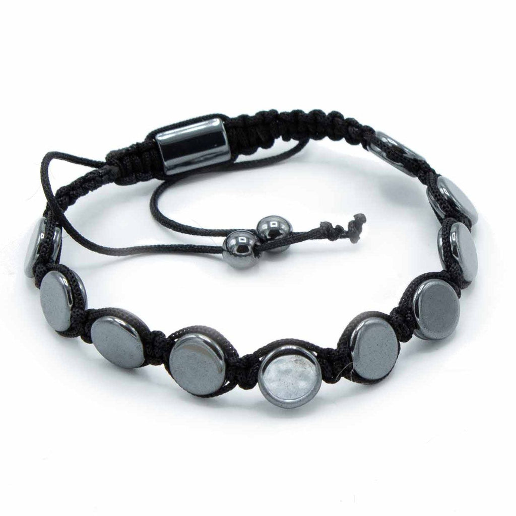 Magnetic Hematite Shamballa Bracelet – Round Flats