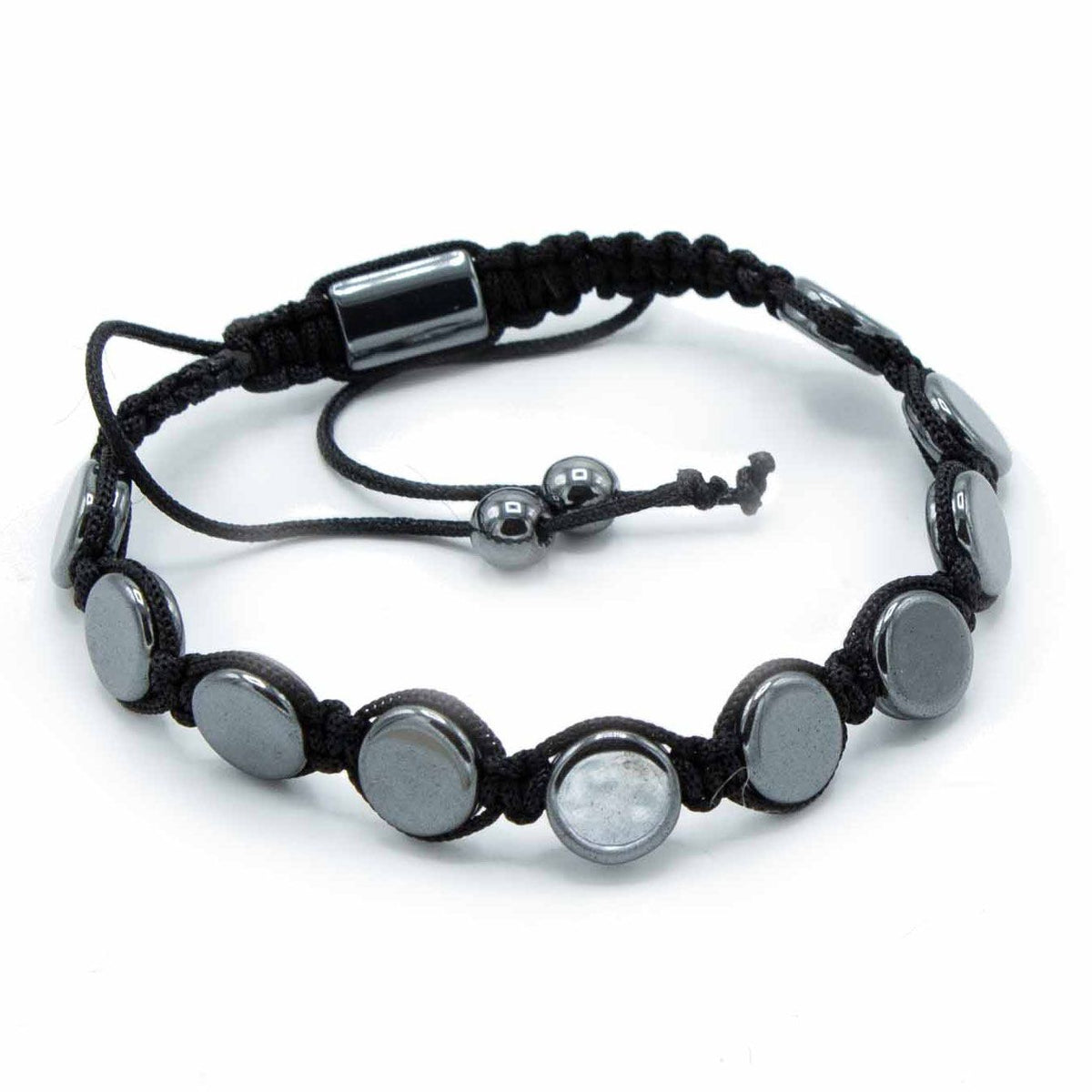 Magnetic Hematite Shamballa Bracelet – Round Flats