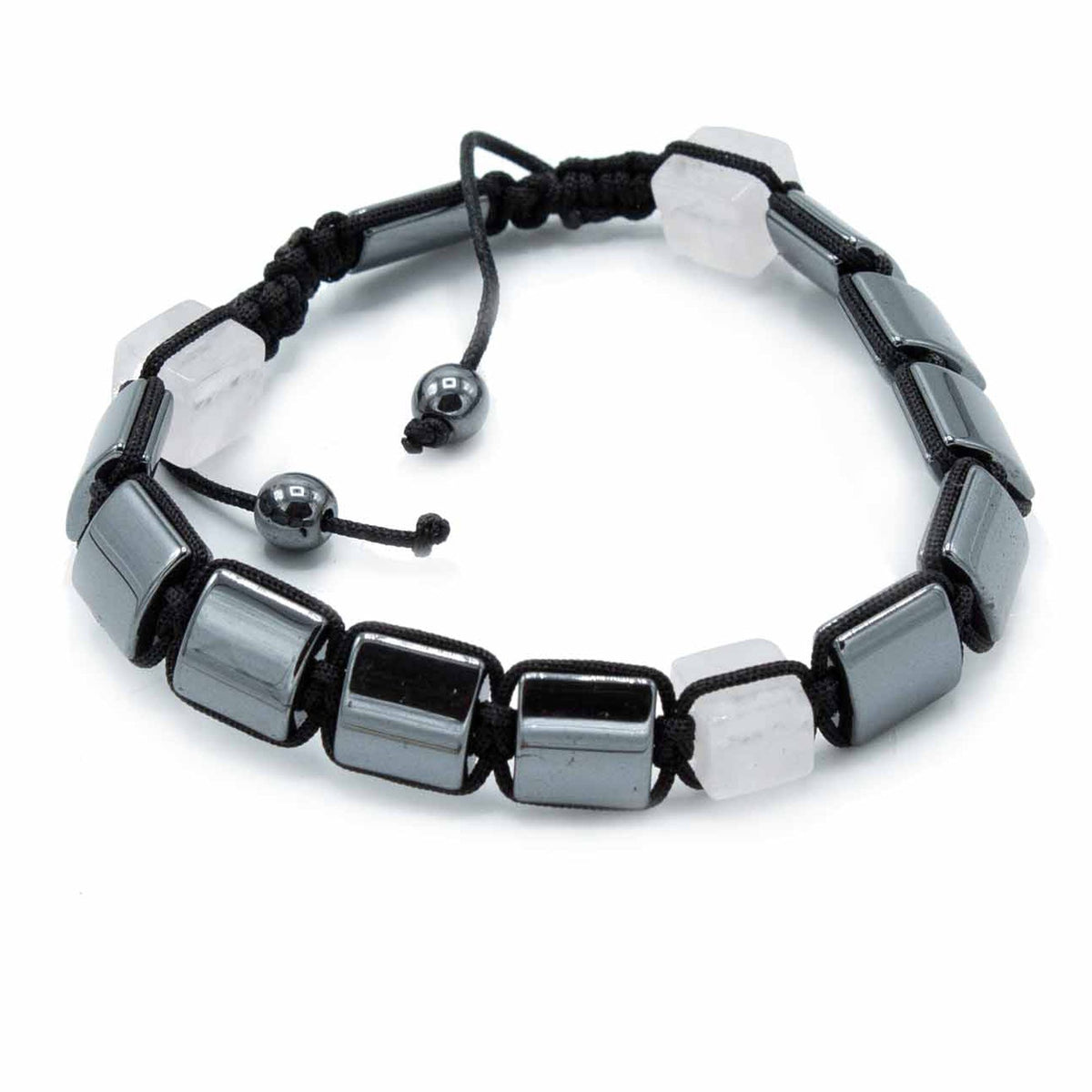 Magnetic Hematite Shamballa Bracelet – Rose Cuboids