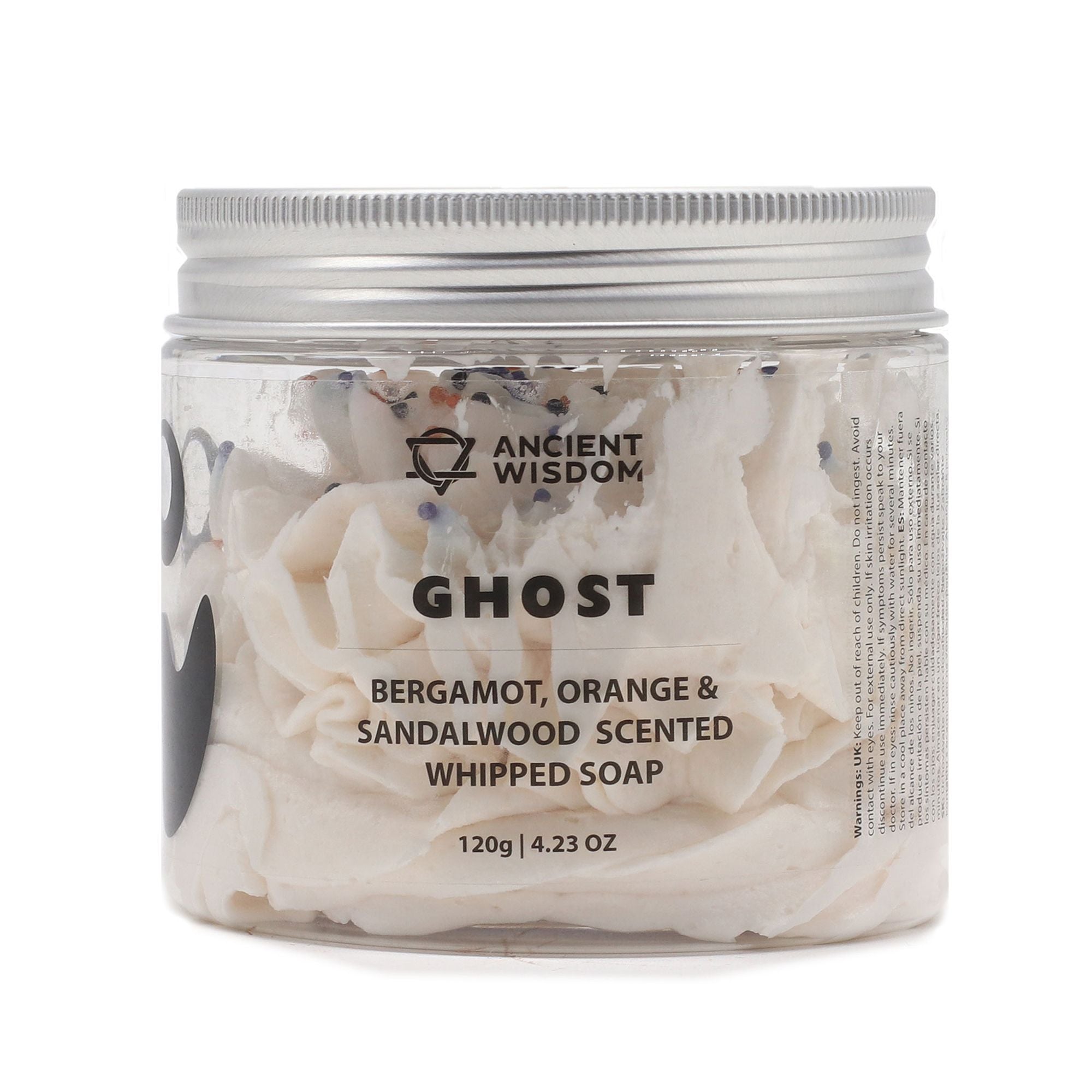 Ancient Wisdom Ghost whipped soap bergamot orange sandalwood 120g