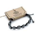 Magnetic Hematite Shamballa Bracelet – Hexagon Skulls