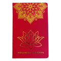 Red Wellness Journal – Golden Mandala & Lotus, 120 Pages