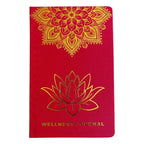 Red Wellness Journal – Golden Mandala & Lotus, 120 Pages