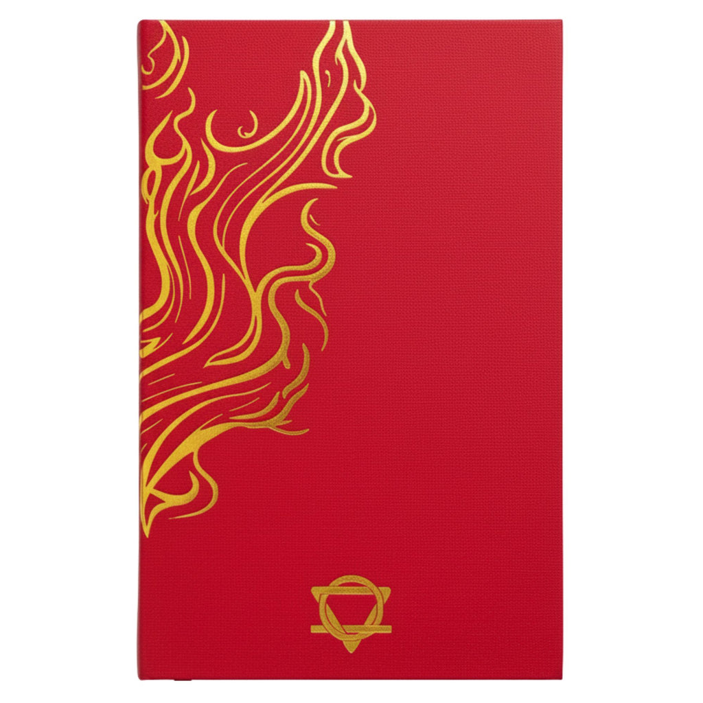 Red Wellness Journal – Golden Mandala & Lotus, 120 Pages