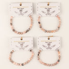 Pink Jasper Petite Power Bracelet – 17cm, 6mm Beads