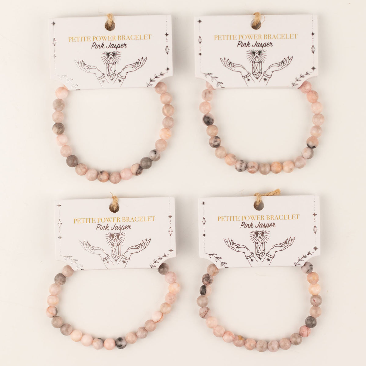 Pink Jasper Petite Power Bracelet – 17cm, 6mm Beads