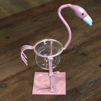 Pink Metal Flamingo Hydroponic Home Décor - Design 2