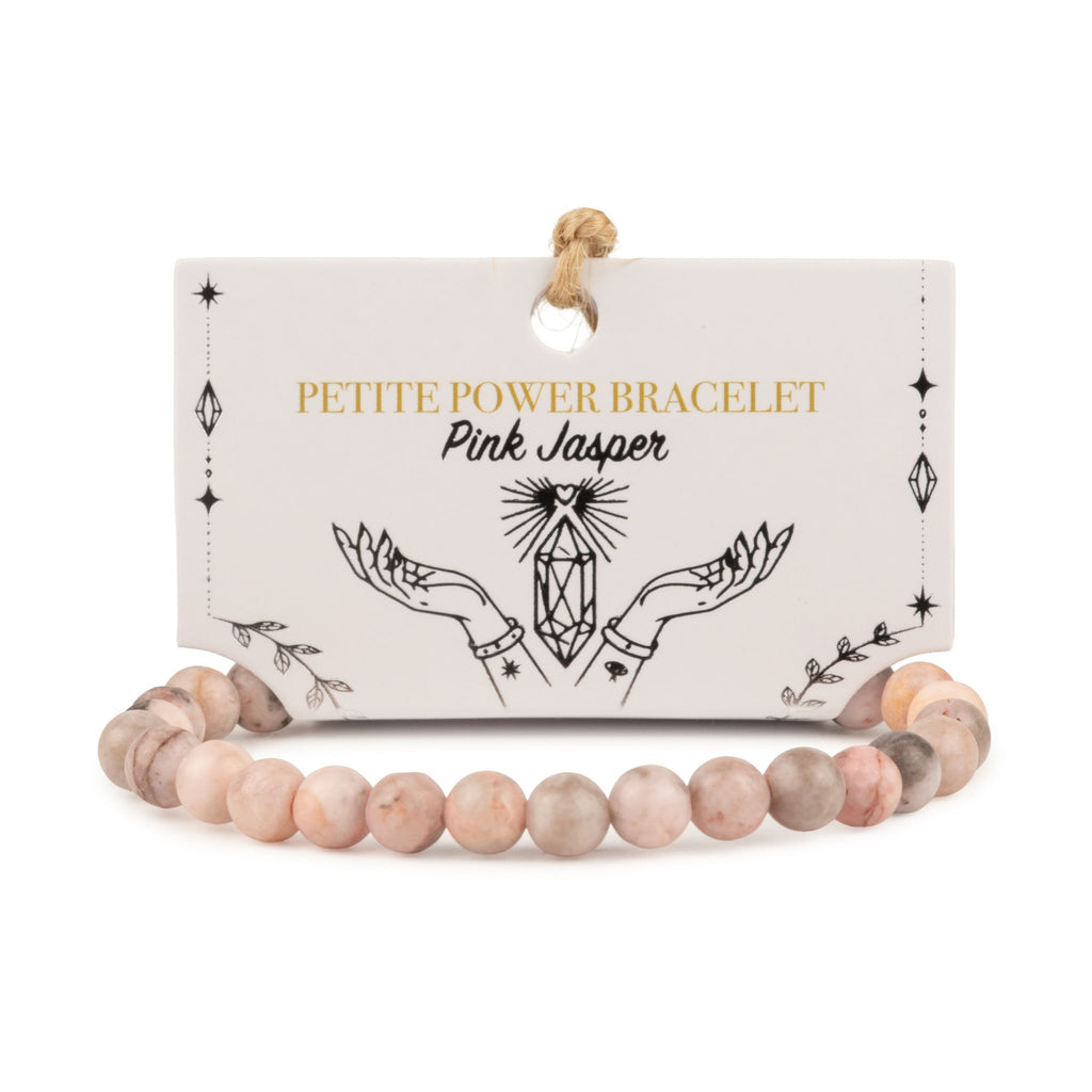 Pink Jasper Petite Power Bracelet – 17cm, 6mm Beads