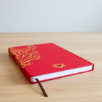 Red Wellness Journal – Golden Mandala & Lotus, 120 Pages