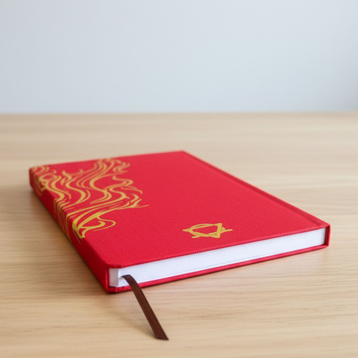 Red Wellness Journal – Golden Mandala & Lotus, 120 Pages