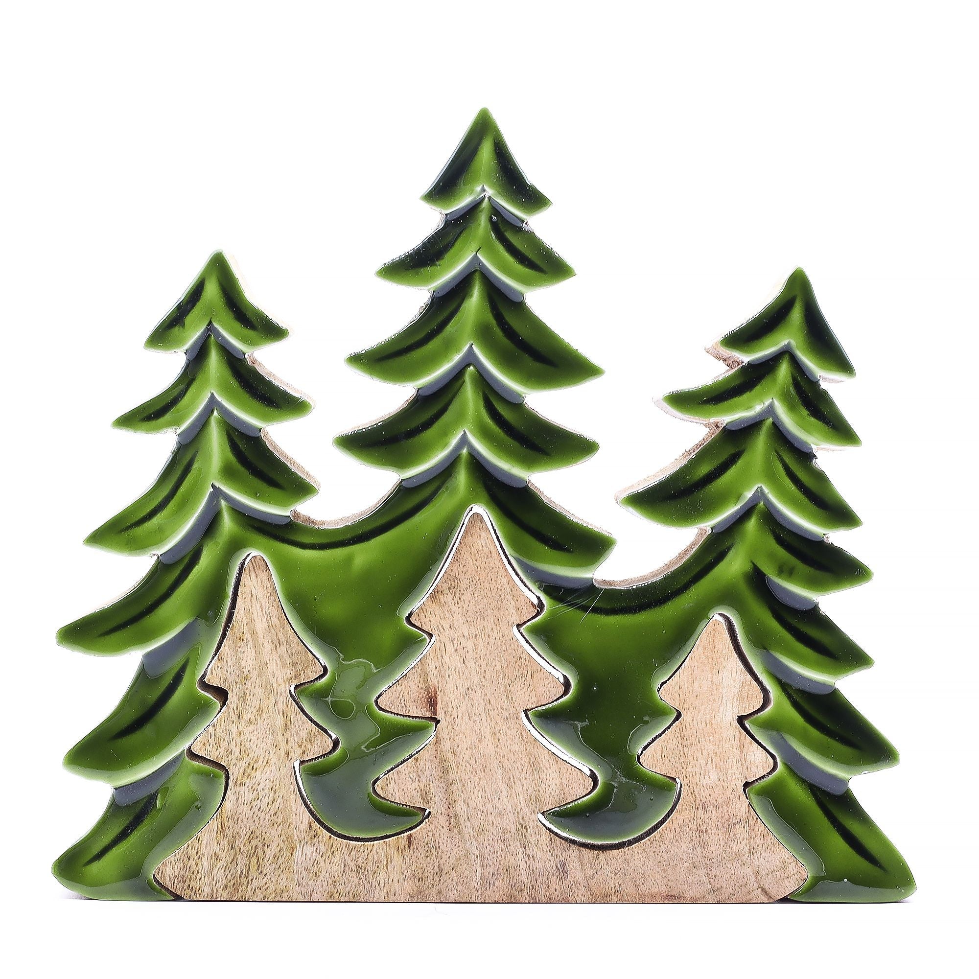 Lost in the Forrest - Three Trees 3D Wooden Decoration - 20x23cm AW-Dropship