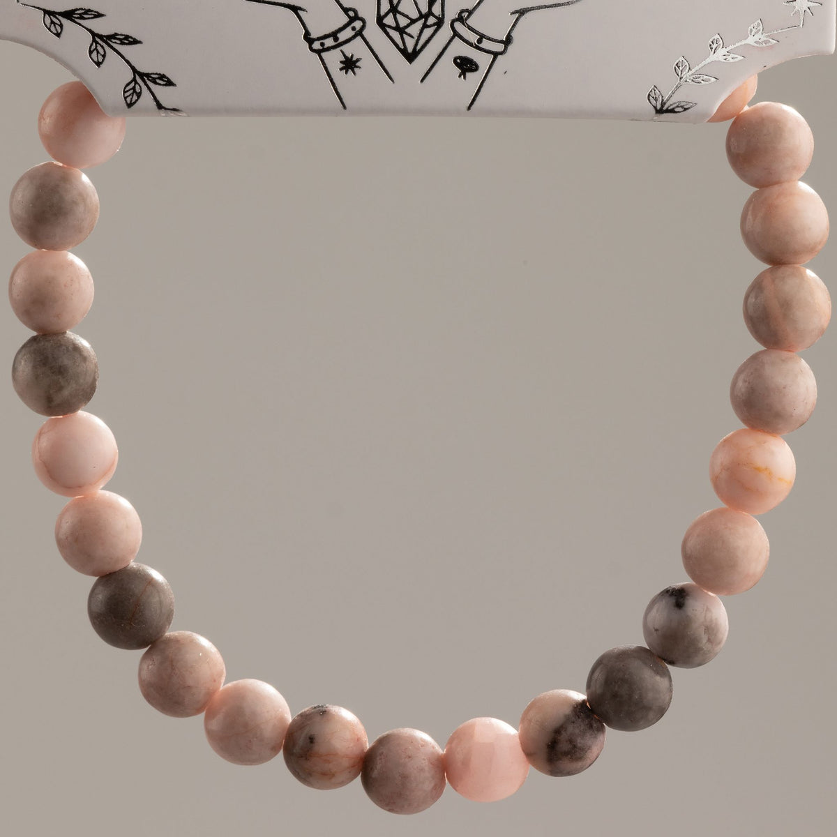 Pink Jasper Petite Power Bracelet – 17cm, 6mm Beads