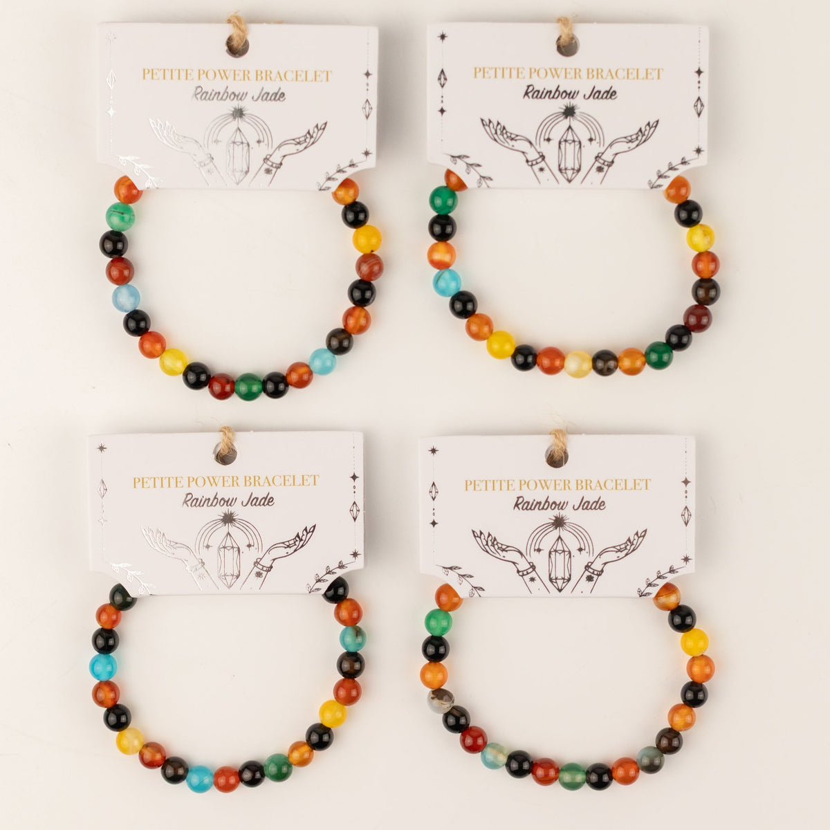 Rainbow Jade Petite Power Bracelet – 17cm, 6mm Beads