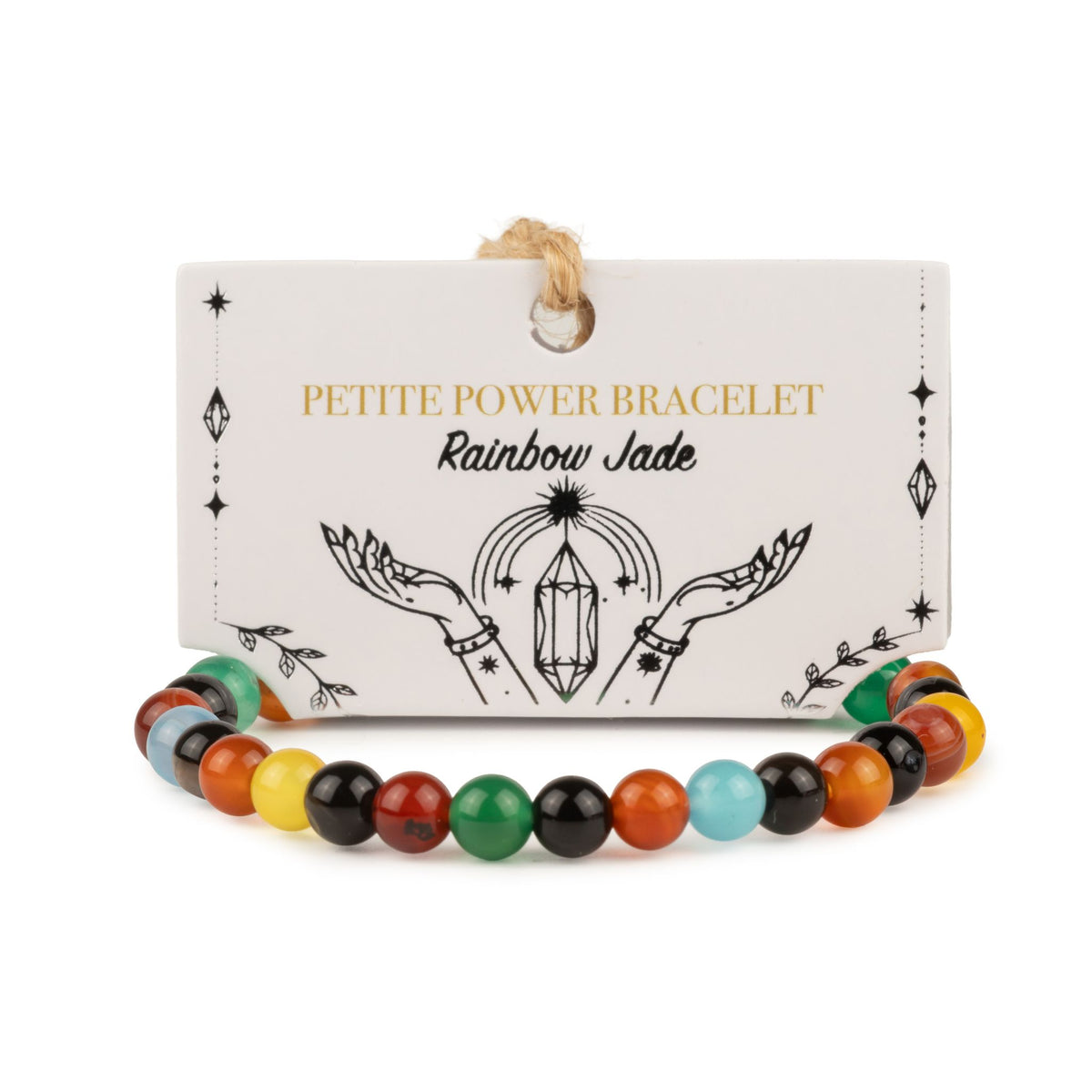 Rainbow Jade Petite Power Bracelet – 17cm, 6mm Beads