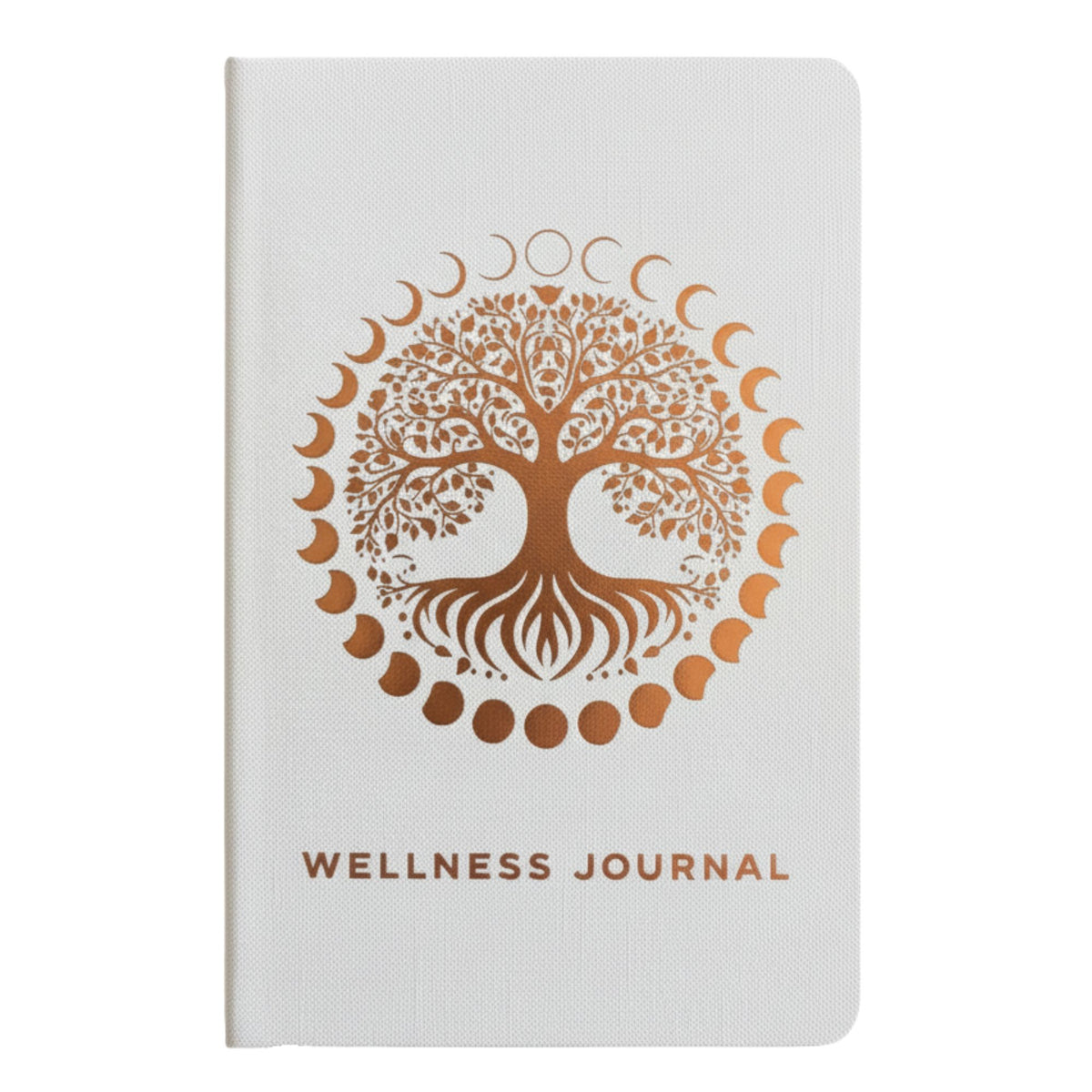 White Wellness Journal – Rose Gold Tree of Life, 120 Pages