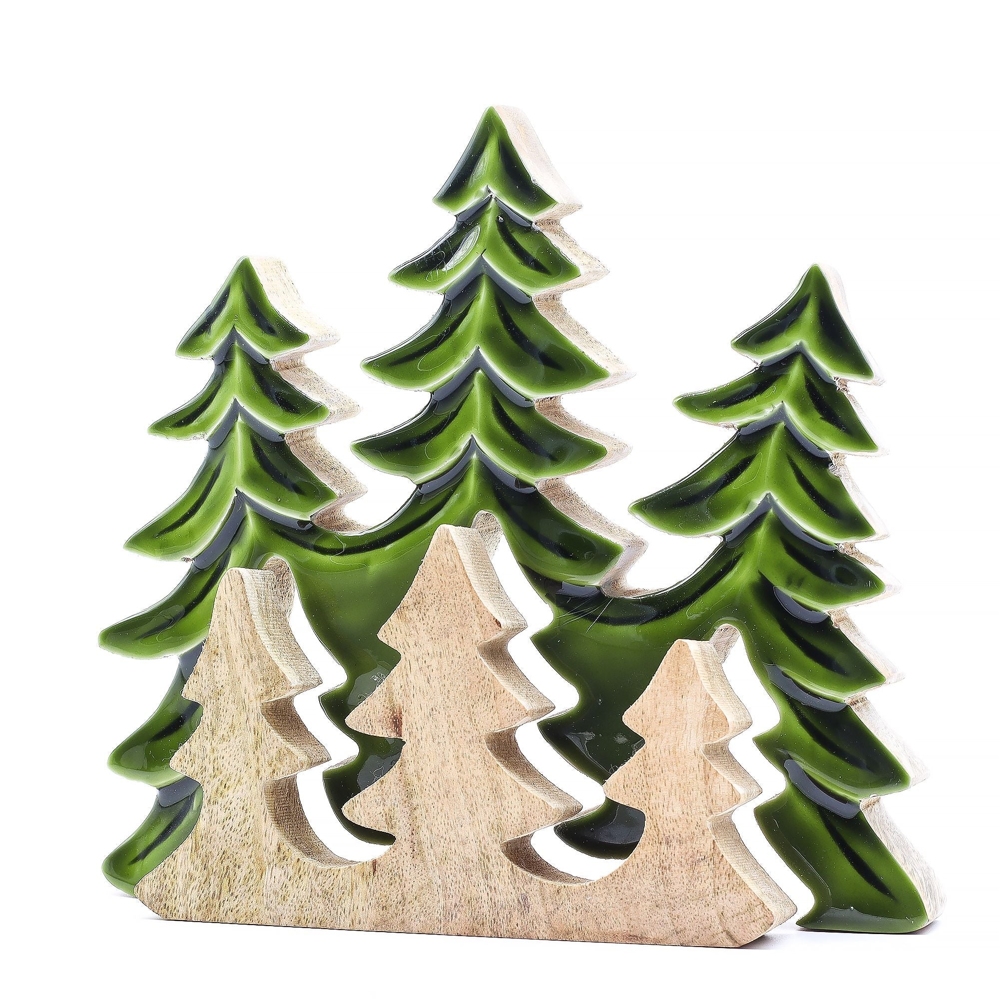Lost in the Forrest - Three Trees 3D Wooden Decoration - 20x23cm AW-Dropship