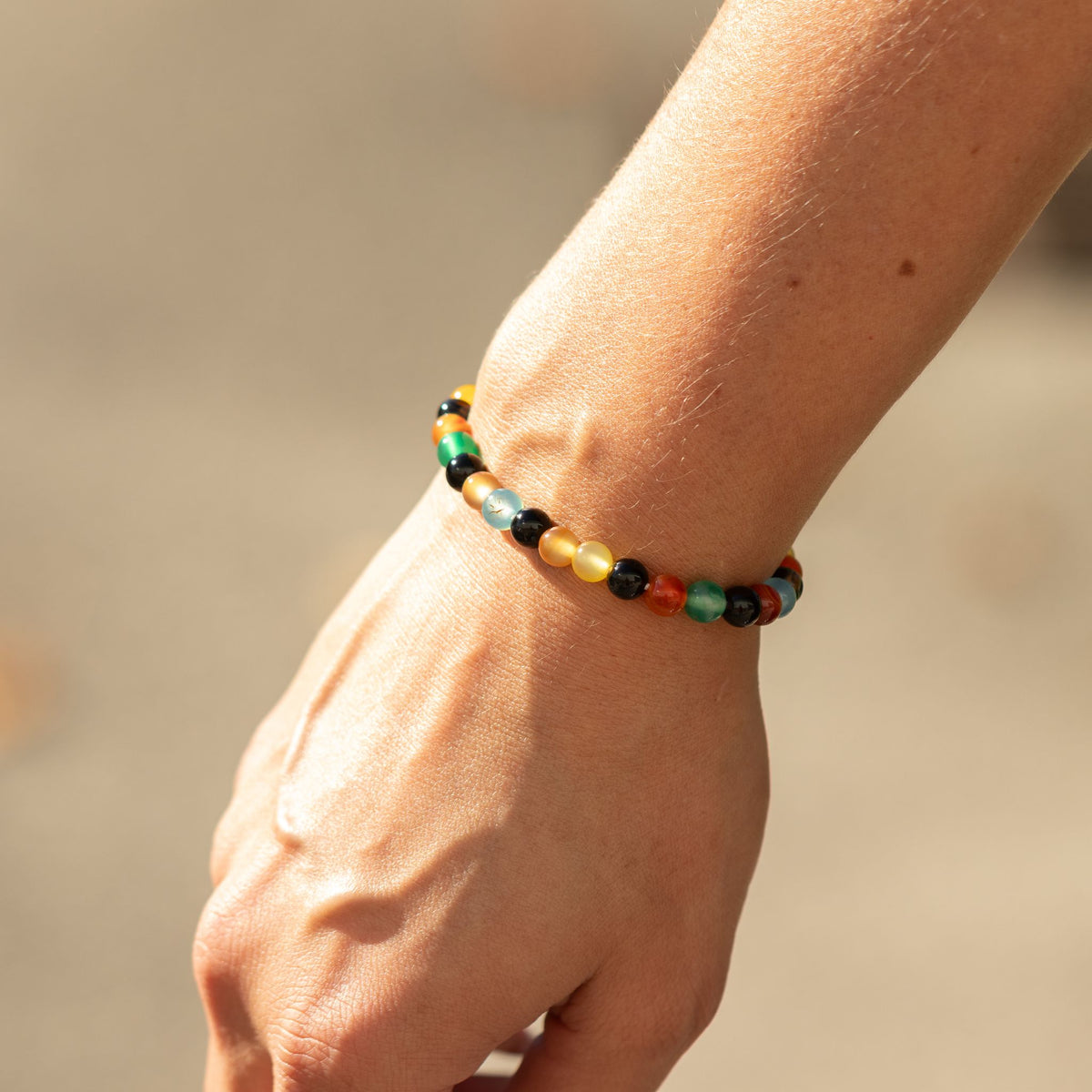 Rainbow Jade Petite Power Bracelet – 17cm, 6mm Beads