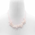 Longstone Gem Necklace - Rose Quartz: Elegance in Blushing Pink