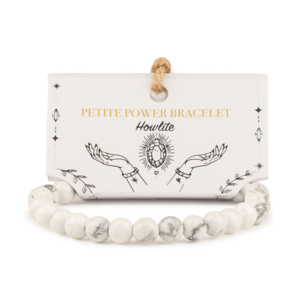 Howlite Petite Power Bracelet – 17cm, 6mm Beads