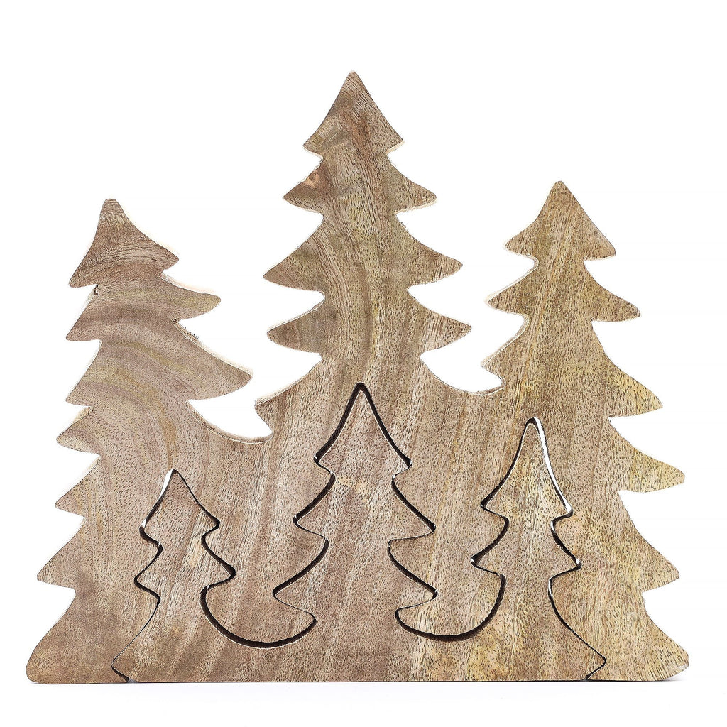 Lost in the Forrest - Three Trees 3D Wooden Decoration - 20x23cm AW-Dropship
