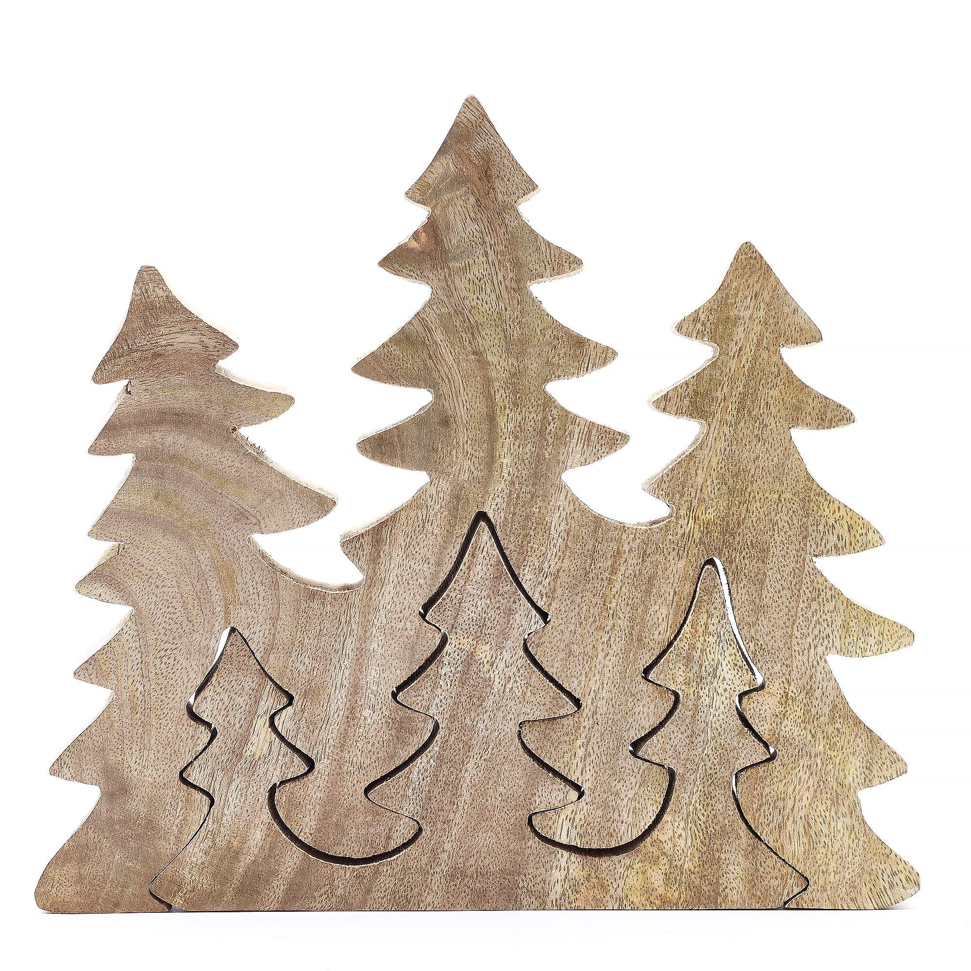 Lost in the Forrest - Three Trees 3D Wooden Decoration - 20x23cm AW-Dropship