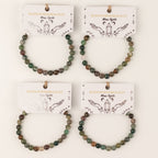Moss Agate Petite Power Bracelet – 17cm, 6mm Beads
