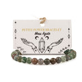 Moss Agate Petite Power Bracelet – 17cm, 6mm Beads