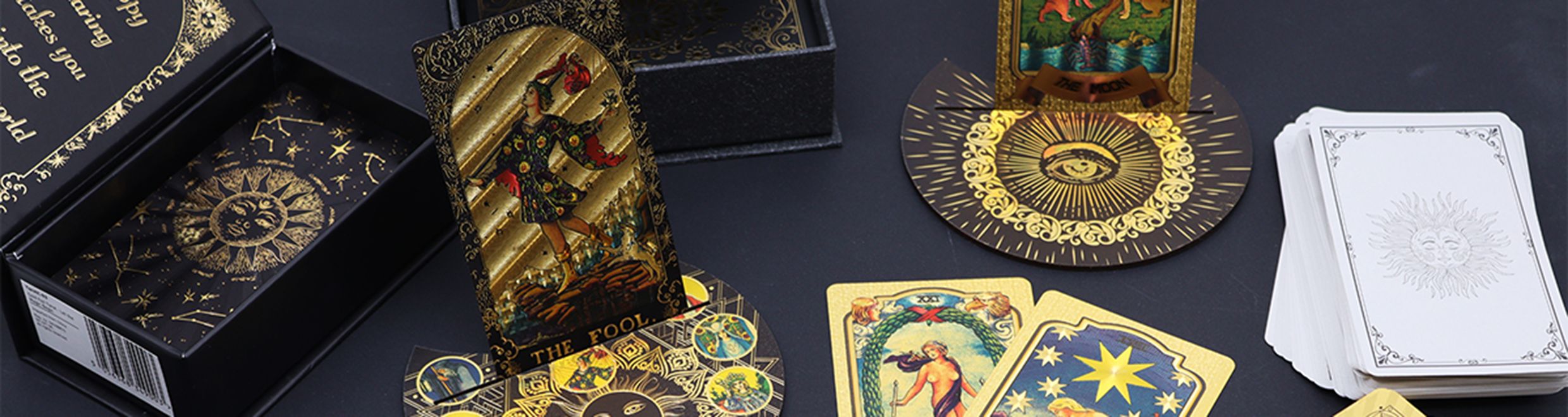 Pink Box Ruby Foil Tarot Card Gift Box Set with booklet