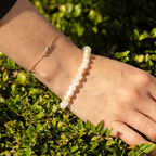 Moon Jade Petite Power Bracelet – 17cm, 6mm Beads
