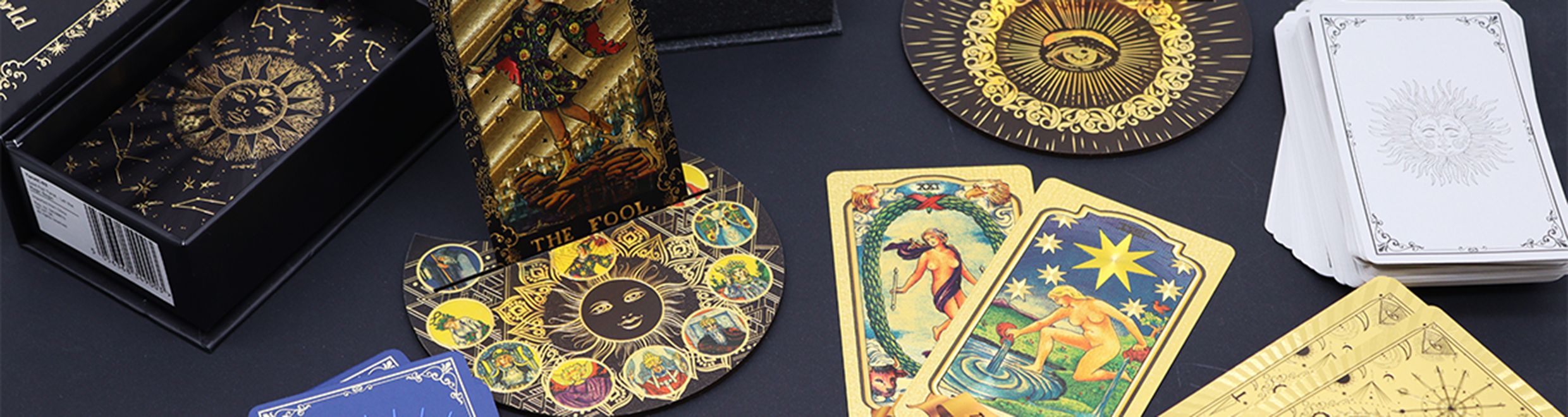 Pink Box Ruby Foil Tarot Card Gift Box Set with booklet
