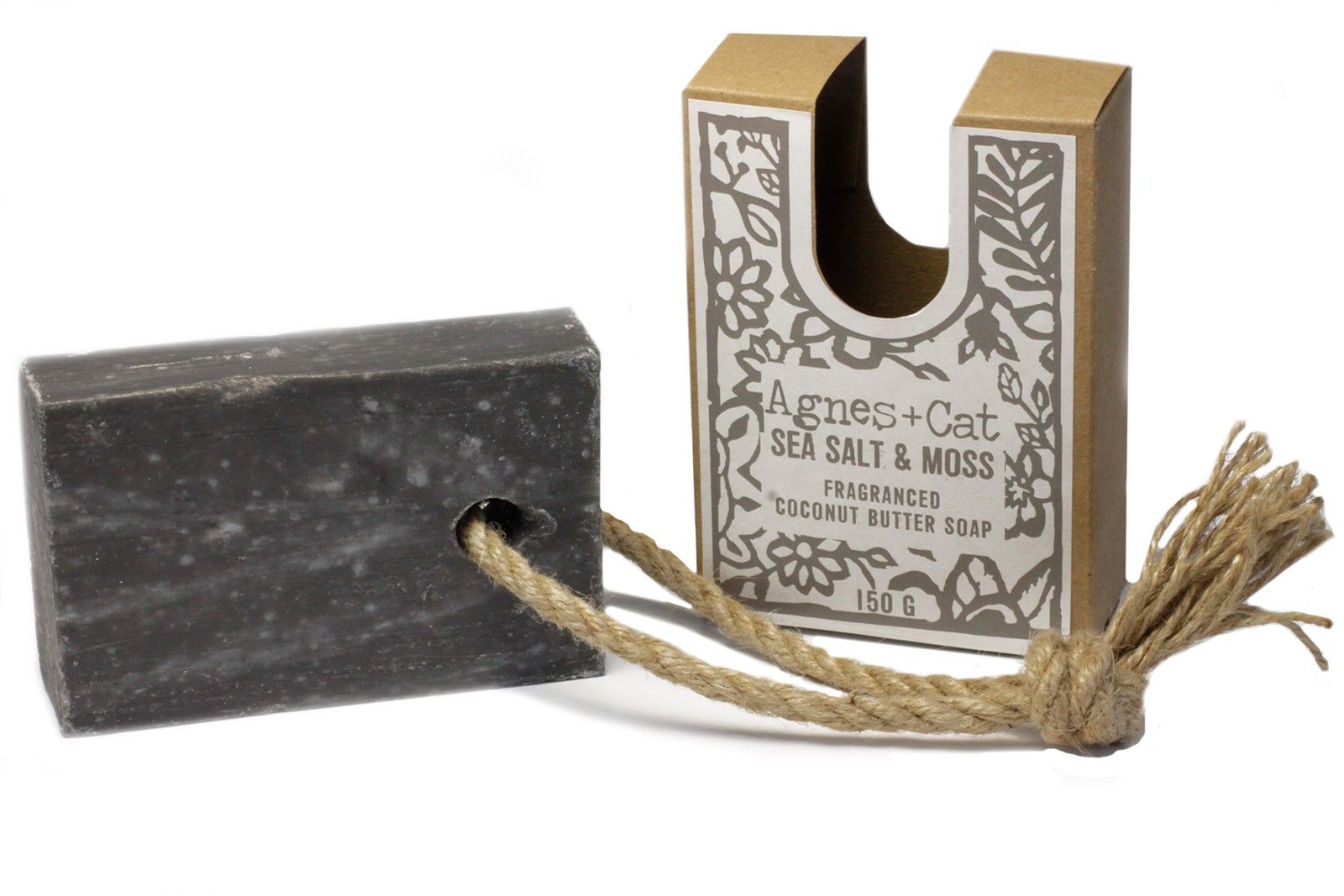 Agnes + Cat Soap On A Rope - Sea Salt And Moss