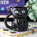 Cute and Creepy Black Cat Mug