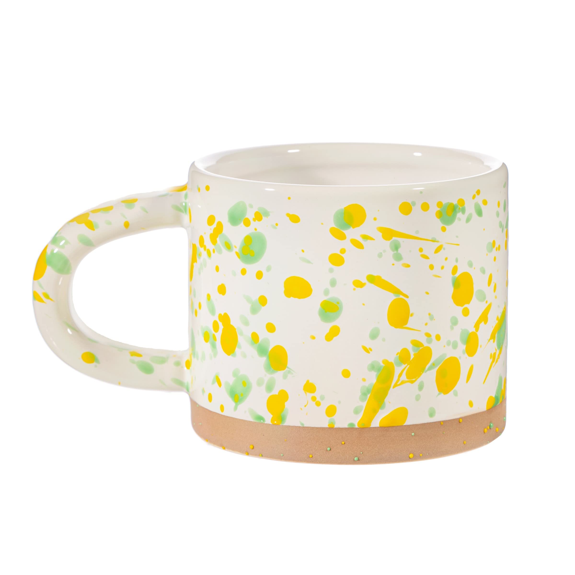 Sass & Belle Yellow and Green Splatterware Mug Sass & Belle