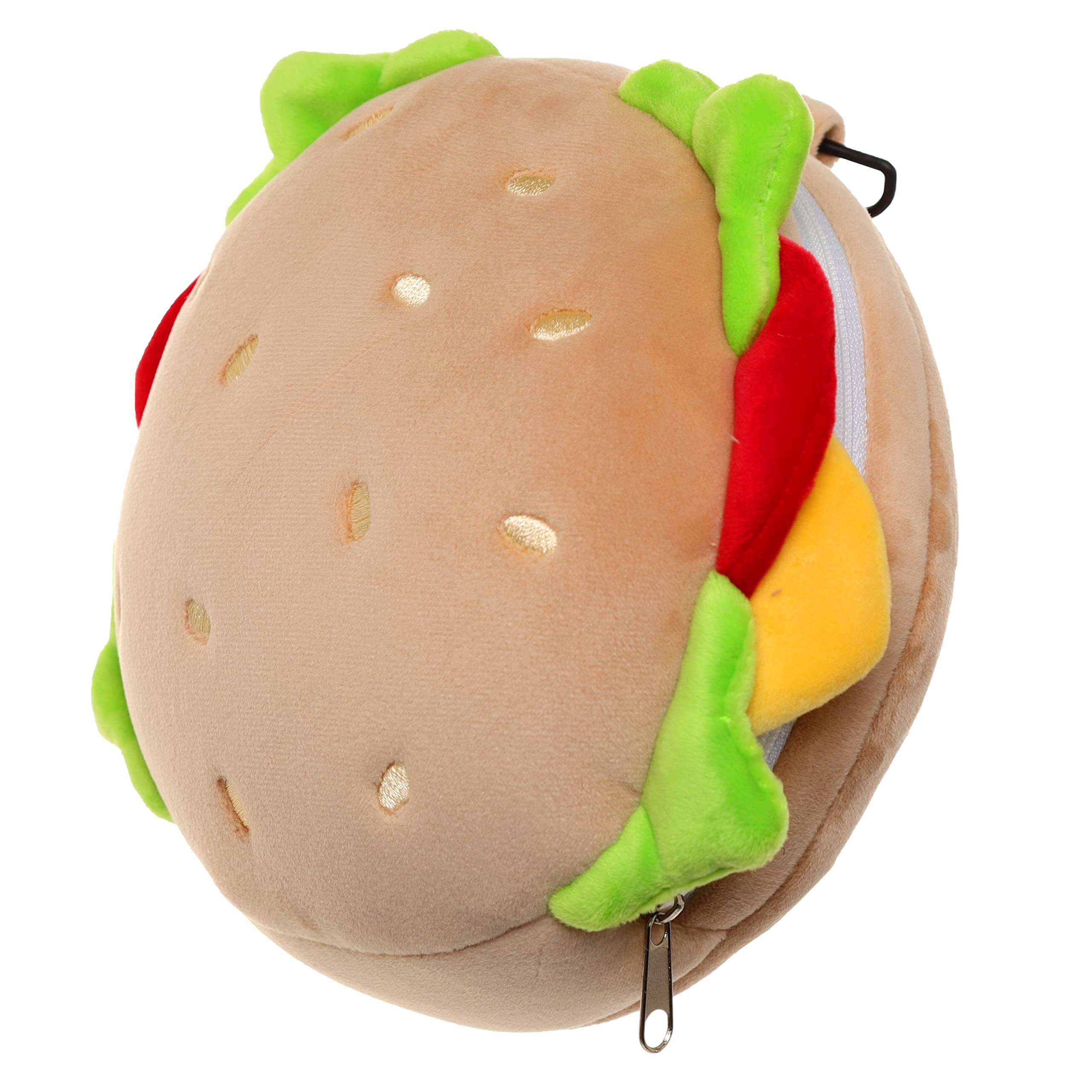 Relaxeazzz Fast Food Burger Round Plush Travel Pillow & Eye Mask Puckator